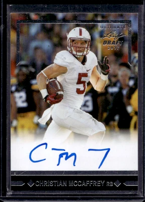 2017 Ultimate Leaf Draft - Christian McCaffrey Gold Leaf Rookies Auto  - Image 1 of 2