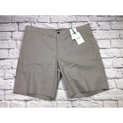 Shorts Theory Zaine SW S listra bobina bronzeado masculino frente plana tamanho 38 - Imagem 1 de 4