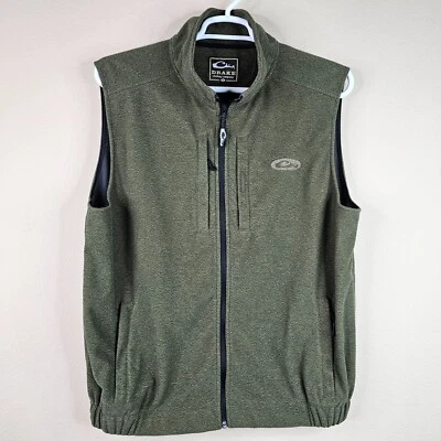 Drake Waterfowl Vest Mens XL Green Hunting Magnattach Fleece Windproof Heather - Image 1 of 4