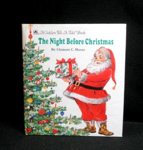 1969 THE NIGHT BEFORE CHRISTMAS GOLDEN TELL A TALE  BOOK~#5 - Imagen 1 de 3