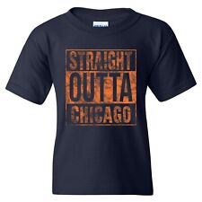Straight Outta Chicago- Football Youth T Shirt