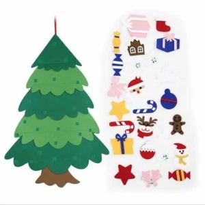 Juego de 4 pies hágalo usted mismo fieltro regalo de Navidad árbol niños colgante de pared 26 piezas adornos desmontables - Imagen 1 de 5
