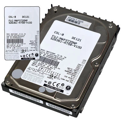 8,89cm 3,5 " 73GB MAP3735NP Hard Drive 68-PIN SCSI Others Ultra Wide 68-POL M786 - Image 1 of 3