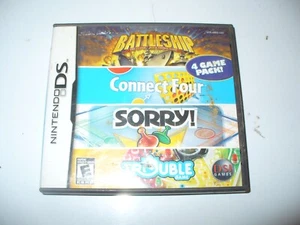NINTENDO DS - 4 SPIELE PAKET! BATTLESHIP, CONNECT FOUR, SORRY & TROUBLE (NO GAME) - Bild 1 von 2