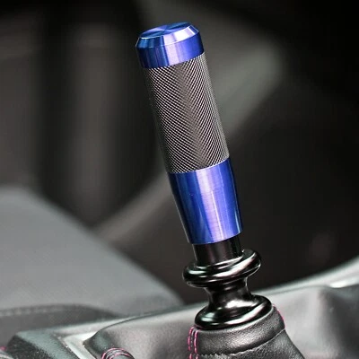 SSCO CANDY BLUE KNURLED KR-M 4" 140 GRAMS SHIFT KNOB SHIFTER STICK WEIGHTED - Image 1 of 3