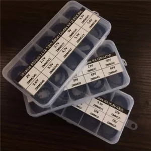 1500 pz 30value x50pcs 2,0 V~47V 1/2W LL34 SMD DIODI ZENER kit assortito 3 scatole - Foto 1 di 5