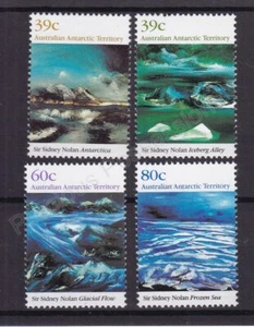 AUSTRALIAN ANTARCTIC AAT MNH MINT STAMP SET 1989 LANDSCAPE PAINTINGS SG 84-87 - Picture 1 of 1