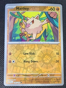 Pokémon TCG Mankey Scarlet & Violet - Paldea Evolved 106/193 Reverse Holo Common - Picture 1 of 3
