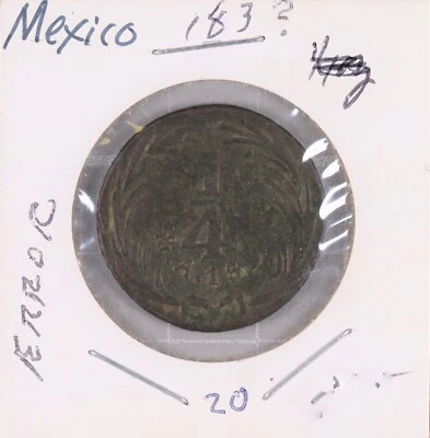 183? Mo A Mexico 1/4 Real Quarto Error - Image 1 of 2