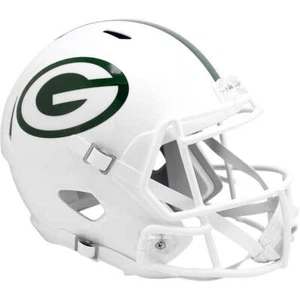 Green Bay Packers White Alternate Speed Replica Full Size Football Helmet - Picture 1 of 4