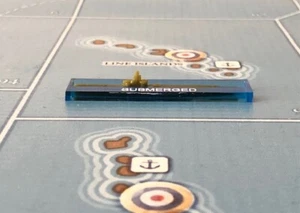 Marcador submarino sumergido de piezas/piezas Axis & Allies (x5) AC039-TB - Imagen 1 de 3