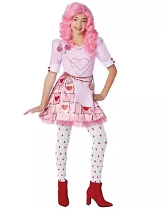 Vestido Rosa Mediano Multicolor Disfraz Conjunto Estampado Corazón Medias Descendientes - Imagen 1 de 2