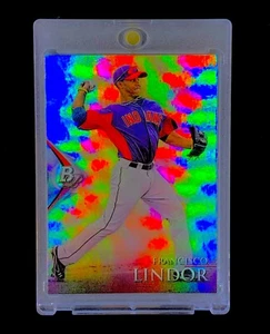 FRANCISCO LINDOR ROOKIE PLATINUM REFRACTOR SILVER Rainbow Foil RC - INDIANS - Picture 1 of 6