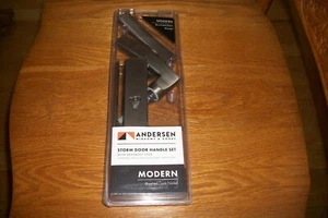 Anderson MODERN BRUSHED DARK Nickel Storm Door Handle Set with Deadbolt Lock - Picture 1 of 1