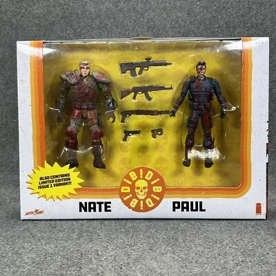 Штамп с изображением McFarlane Skybound! Умри! Умри! Фигурки Bloody Nate & Paul 4,5 дюйма упаковка 2 шт. - Изображение 1 из 4