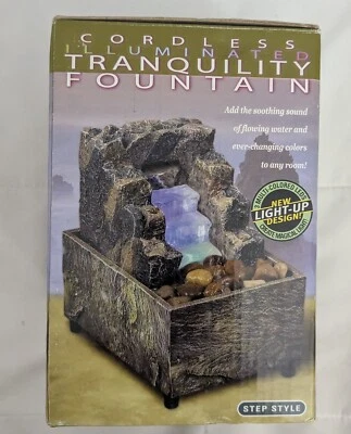 New in Box Cordless Illuminated Tranquility Fountain Tabletop by Innovage - Image 1 of 4
