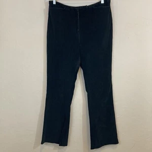 Women’s Tommy Hilfiger Black Velvet High Rise Bootcut Pants Size 14 - Picture 1 of 7