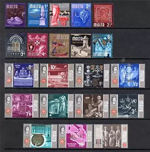 JUEGO COMPLETO DEFINITIVO DE 21 MALTA MNH 1965 SG330-348 - Imagen 1 de 1
