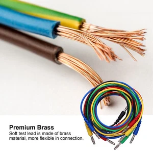 Banana Connector Test Cable Set 4mm 1 Meter Electric Testing Wire - Picture 1 of 12
