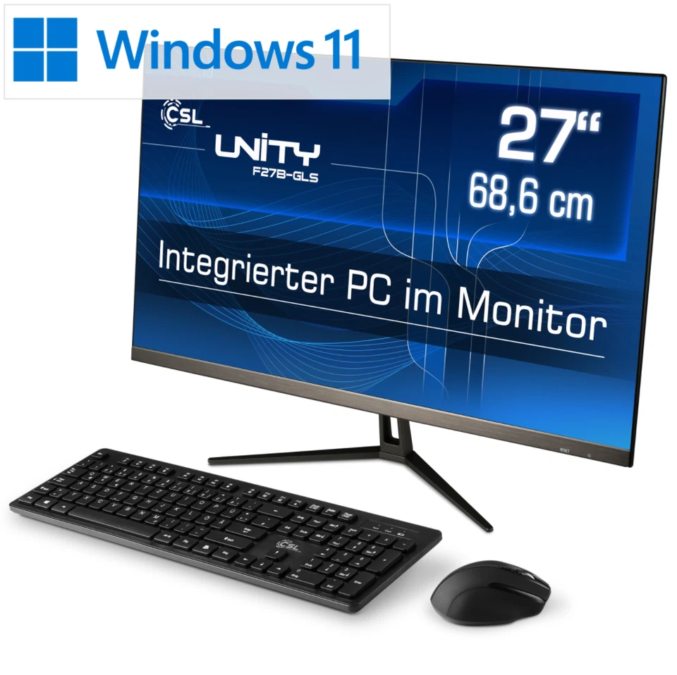 All-In-One PC 27 Zoll Windows 11 Computer schlank & lautlos 512GB SSD | 16GB RAM - Bild 1 von 4