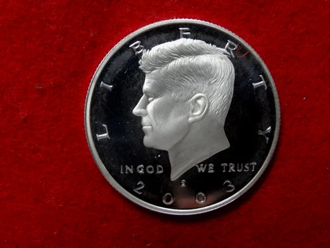 2003 S  KENNEDY PROOF 90% SILVER  HALF DOLLAR  REDUCED PRICE  ITEM #43 Cover