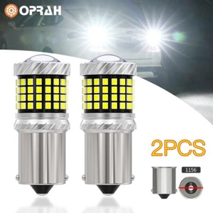 2x Blanco 1156 BA15S COB Luz LED Lámpara Trasera Bombillas Super Brillante Coche Freno Inverso - Imagen 1 de 17