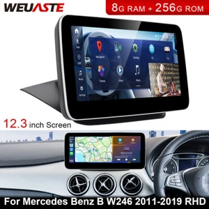 Android Car GPS 12.3'' Wifi Auto 8G+256GB For Mercedes Benz B W246 2011-2019 RHD - Picture 1 of 12