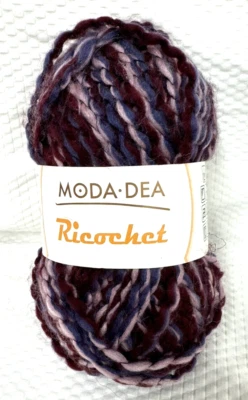 Moda Dea Yarn RICOCHET #2956 TWIST~Purple Plum Mauve Blend~ Acrylic Nylon~Chunky - Image 1 of 4