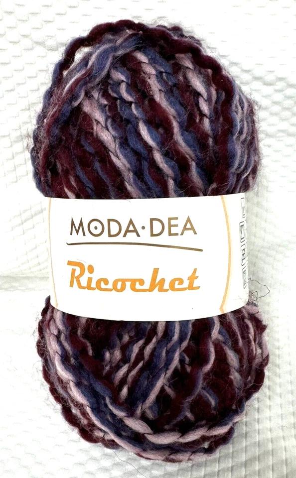 Moda Dea Yarn RICOCHET #2956 TWIST~Purple Plum Mauve Blend~ Acrylic Nylon~Chunky - Image 1 of 4