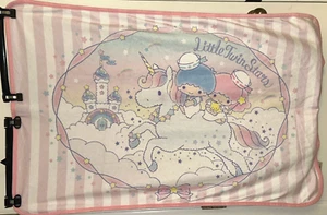 HTF 2020 Sanrio Smiles LITTLE TWIN STARS Riding a Unicorn Lap Blanket 28.5” X44” - Picture 1 of 7