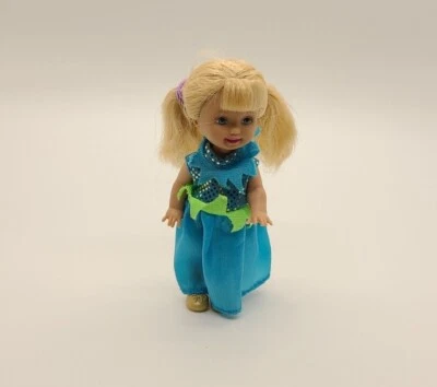 Barbie Acampamento Divertido Chelsea Kelly Cabelo Longo Loiro Irmãzinha em Collant Antigo - Imagem 1 de 4