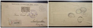 O) 1919 PERU, PASSED CENSOR, COLOMBO, SERVICIO CONSULAR  DEL PERU - CONSULAR SER - Picture 1 of 1