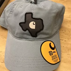 Carhartt Odessa Canvas Logo Hat/Cap Light Blue Adjustable Strapback NWT - Picture 1 of 3