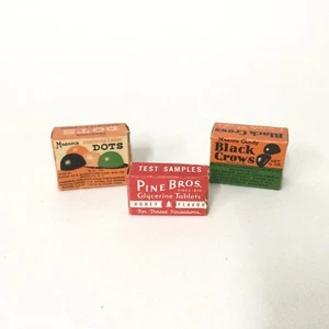 Mason’s Black Crows Dots Pine Bros Glycerine Tablets Test Sample Mini Boxes  - Picture 1 of 6