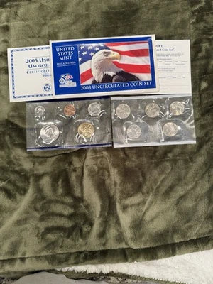 2003 P&D Mint Set Brilliant Uncirculated US with Envelopes & COAs (20 Coin Set) - Image 1 of 4