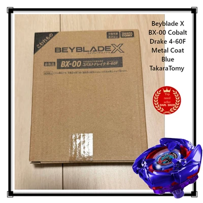 Beyblade X BX-00 Cobalt Drake 4-60F Metal Coat Blue TakaraTomy New Japan - Immagine 1 di 4