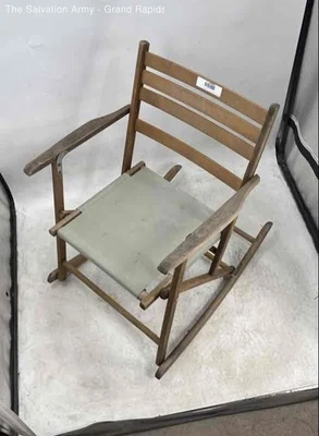 Mecedora Plegable Vintage Original Estilo Campaña Madera Marrón Teca Foto 1 de 4