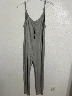 Nuevo con etiquetas Moda Mono Nova Mameluco Para Mujer Talla 2X Gris Sin Mangas Elastizado #158 Foto 1 de 4