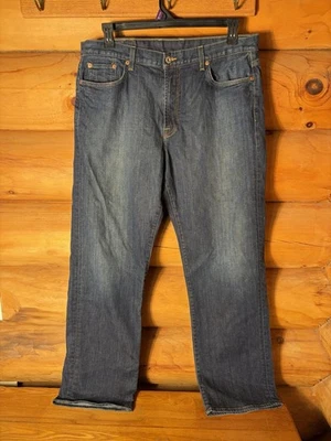 Men’s Jeans Lucky Brand 181 Relaxed Fit Straight Size 38X32 Stretch Dark Denim - Image 1 of 4