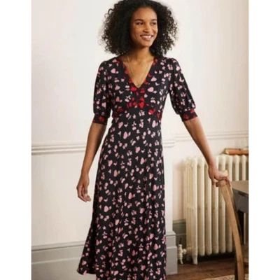 Boden  Eva Jersey Midi Dress Womens Size 2R - Image 1 of 4