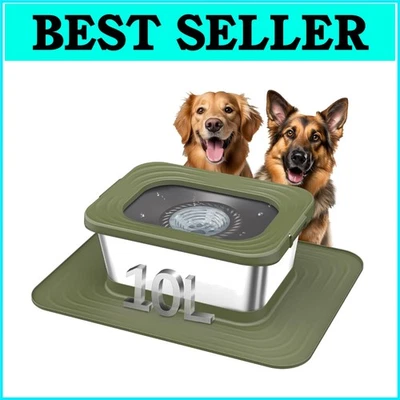 Tazón de agua duradero para perros de 10 L con diseño de bebida lenta y características fáciles de limpiar Foto 1 de 4