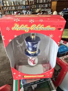 New Christopher Radko Holiday Celebrations Snowman Top Hat Ornament BLUE Target - Picture 1 of 1