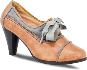 Chase & Chloe Lace-Up Cut-Out Heeled Oxford (Women's Size 9) Chic Fashion Heels - Picture 1 of 10