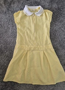 M&S Girl's Summer School Dress Yellow Gingham Age 6-7 Years - Picture 1 of 6
