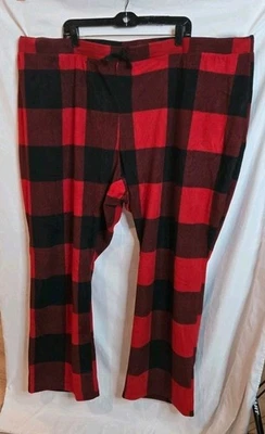 Old Navy Women's Plus Size 4X Black Red Buffalo Plaid Flannel Lounge Pants - Image 1 of 4