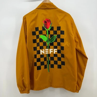 Neff Rose Checkered Windbreaker Jacket Skateboard Style Size Large - Image 1 of 4