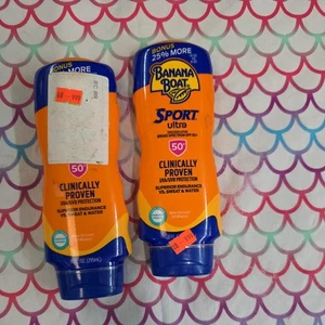 2x Banana Boat SPORT ULTRA 50+ SPF Performance Sunscreen Lotion 10 Oz Bonus Sz!! - Picture 1 of 1