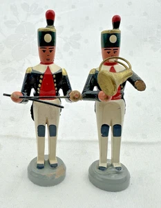 Echt Erzgebirge 2 Stück BERGMÄNNER - MINI - 9 cm hoch - wie Fotos / SELTEN / DA - Picture 1 of 4