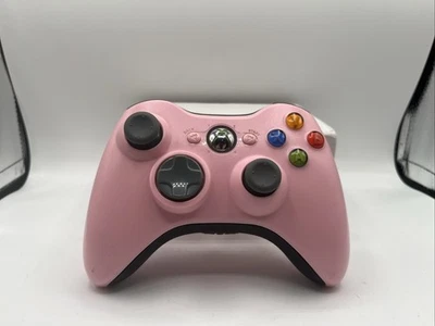 Xbox 360 Controller Pink / Black Wireless OEM - Custom -TESTED & CLEANED - Image 1 of 4