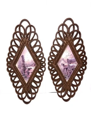 Juego de 2 placas colgantes de pared vintage de burwood 1970 buzones de granja y latas de leche Foto 1 de 4